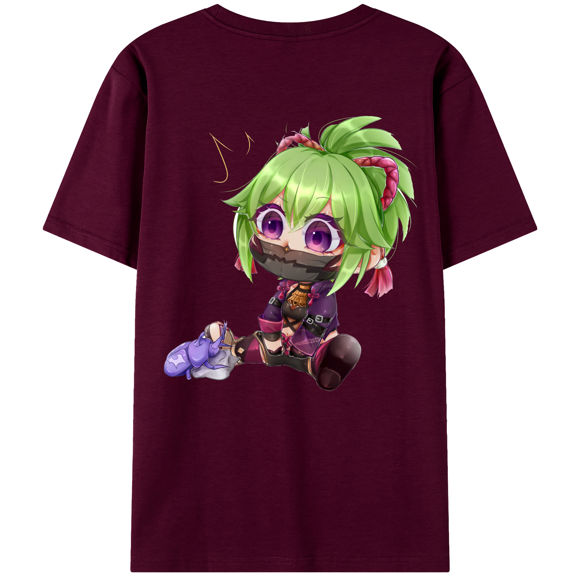 げんし神  久岐忍 くき しのぶ genshin Kuki Shinobu レディース半袖Tシャツ(バックプリント)